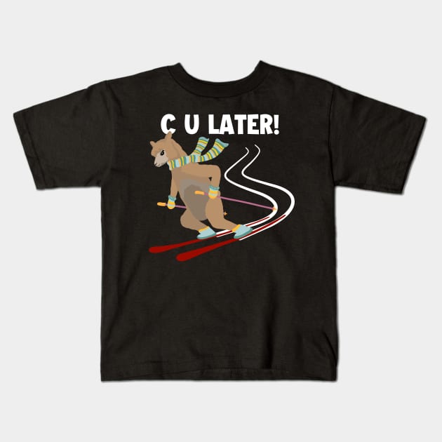 C U Later Vicuna Guanaco Llama Breeder Alpaca Kids T-Shirt by GraphicsLab